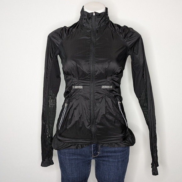 Lululemon Run Wild black lightweight breathable mesh zip up jacket 2 - Picture 1 of 9